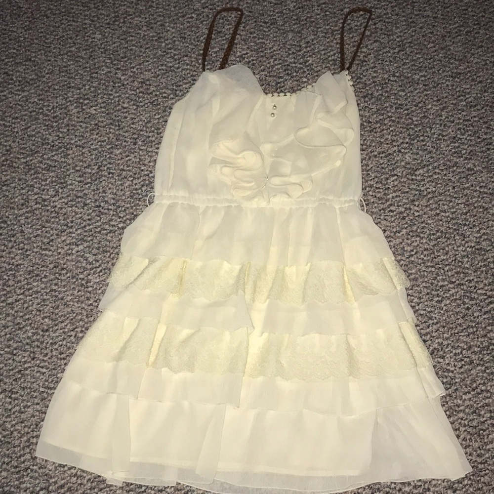 Off white mini dress